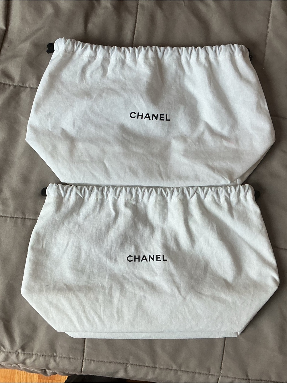 Set of Two Chanel Beaute Bags with drawstrings